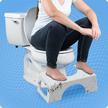 Load image into Gallery viewer, Squatty Potty Carrara Marble Toilet Stool, Gray, 7 Inch Height
