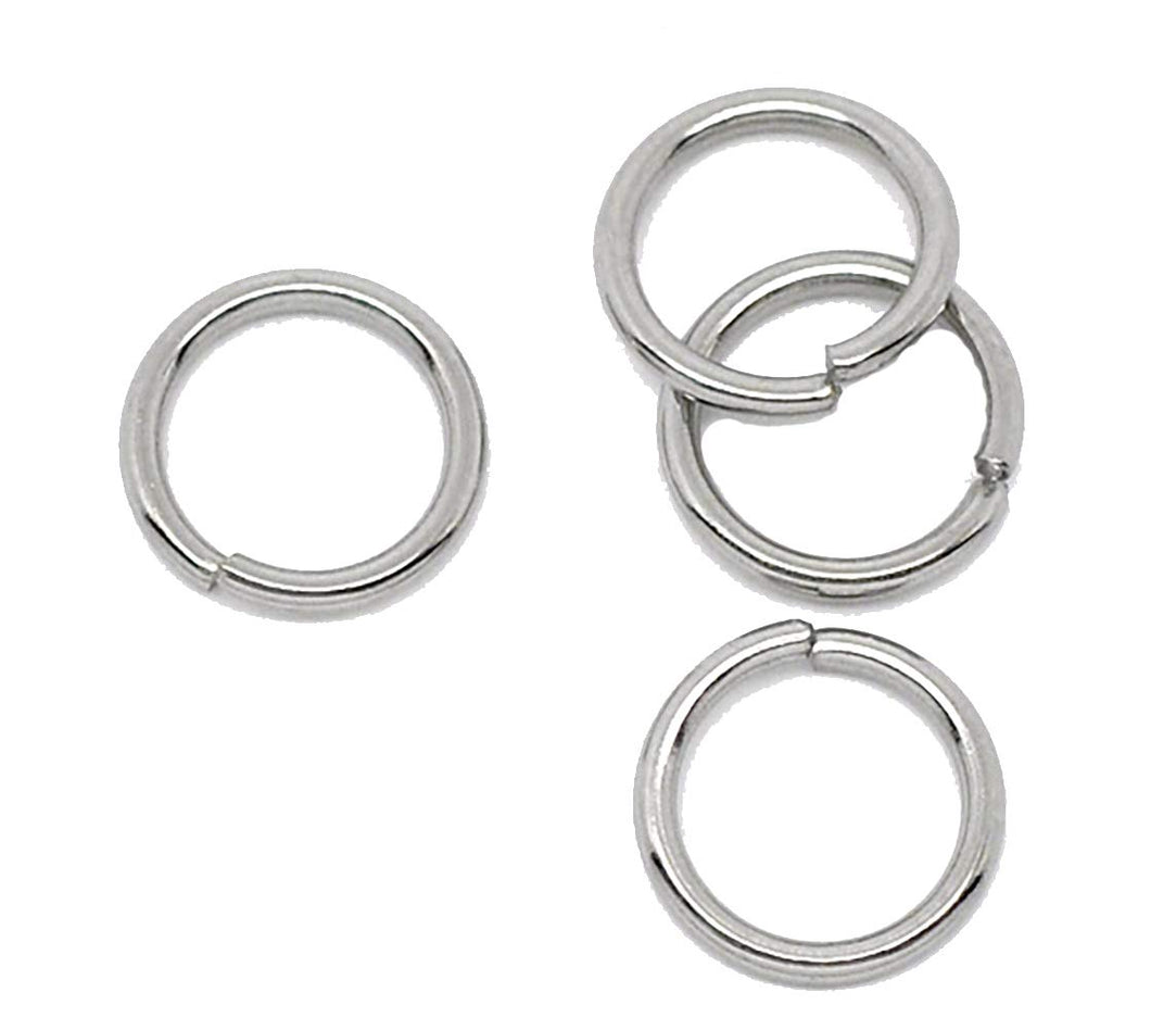 HDSupplies 200 Pieces - 304 Stainless Steel Jump Rings -10mm - 16 Gauge (1.2mm Thickness)