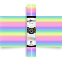 Load image into Gallery viewer, TECKWRAP Holographic Vinyl Glossy Candy Color Adhesive Vinyl for Craft Cutter 12&quot; x 5ft, Pastel Rainbow
