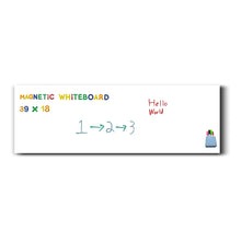Load image into Gallery viewer, Magnetic Whiteboard Wall Decal 39” x 18” Peel and Stick Dry Erase Contact Paper with 55 Magnetic Letters Self Adhesive for Home, Office or Playroom
