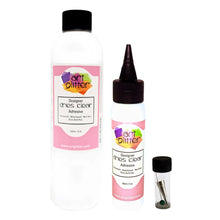 Load image into Gallery viewer, Art Institute Glitter Designer Dries Clear Adhesive Bundle 8oz,2oz, Metal Tip
