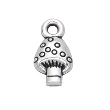 Load image into Gallery viewer, Zicdije Pack of 80 PCS Small Mushrooms Antique Tibetan Silver Charms Wholesale Bulk Pendants Supplies for Jewelry DIY Making Metal Alloy Charms
