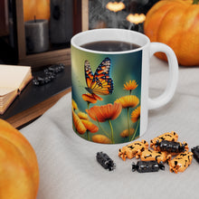 Load image into Gallery viewer, November Topaz Birth Month Colors Fairies &amp; Butterflies #4 Mug 11oz mug AI-Generated Artwork
