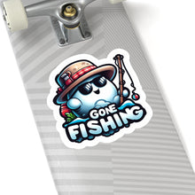 Load image into Gallery viewer, Gone Fishing Marshmallow Vinyl Stickers, Laptop, Gear, Outdoor Sports Fishing #5
