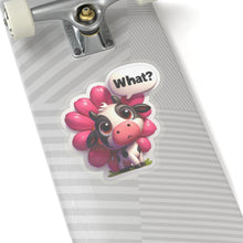 Load image into Gallery viewer, Cute Pink Cow What did I Do, Stickers, Laptop, Whimsical Cow, #2
