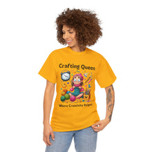 Load image into Gallery viewer, Crafting Queen: Where Creativity Reigns, Knitting 100% Cotton Classic T-shirt
