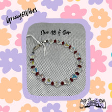 Load image into Gallery viewer, Crystal AB and Red - Handcrafted Austrian Crystal Beads Bracelet Jewelry

