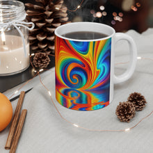 Load image into Gallery viewer, Tye Dye Swirls &amp; Ripples #8 Ceramic 11oz AI Decorative Mug
