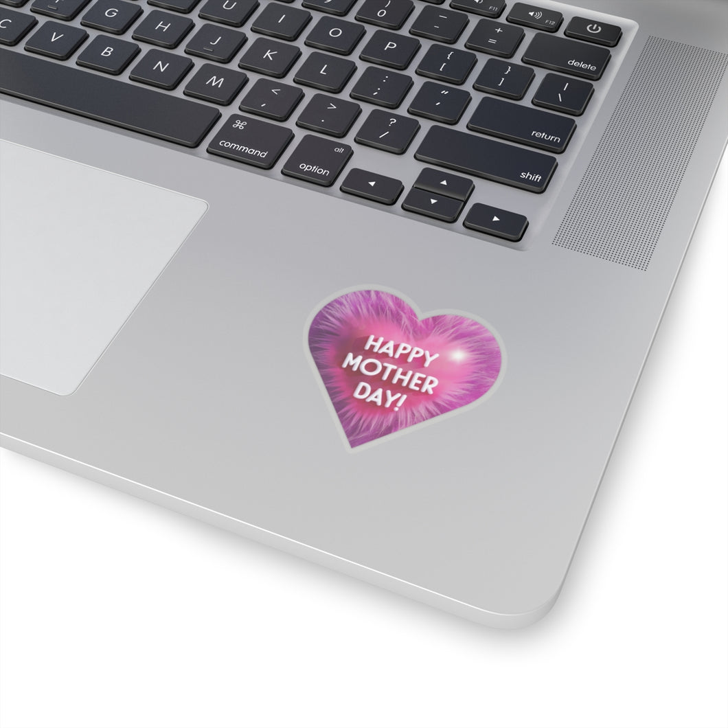Happy Mother's Day Heart Shaped Vinyl Stickers, Laptop, Diary, Journal #3