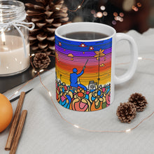 Load image into Gallery viewer, Beach Vibes Retro Concert #10 Ceramic 11oz Mug AI Artwork
