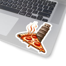 Load image into Gallery viewer, Leaning Tower of Pisa Pizza Slice Foodie Vinyl Stickers, Laptop, Journal, #22
