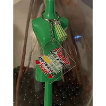 Load image into Gallery viewer, A Teacher Opens a Mind Takes &amp; Touches a Heart Acrylic Keychain Sticker 1.96"
