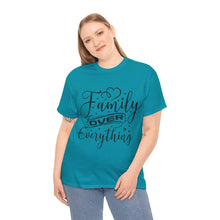 Load image into Gallery viewer, Muse Wearable Family Over Everything Script Unisex Cotton Crewneck T-Shirt
