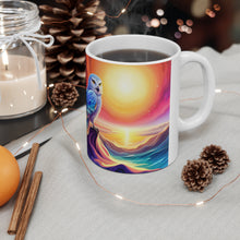 Load image into Gallery viewer, Beautiful Owl Standing in a Sea of Colors #8 Mug 11oz mug AI-Generated Artwork
