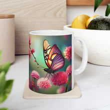 Load image into Gallery viewer, July Ruby Birth Month Colors Fairies &amp; Butterflies #2 Mug 11oz mug AI-Generated Artwork
