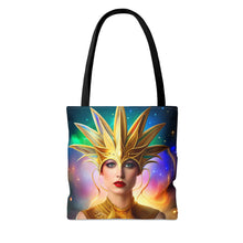 Load image into Gallery viewer, Mardi Gras Ribbon Mask #6 Tote Bag AI Artwork 100% Polyester
