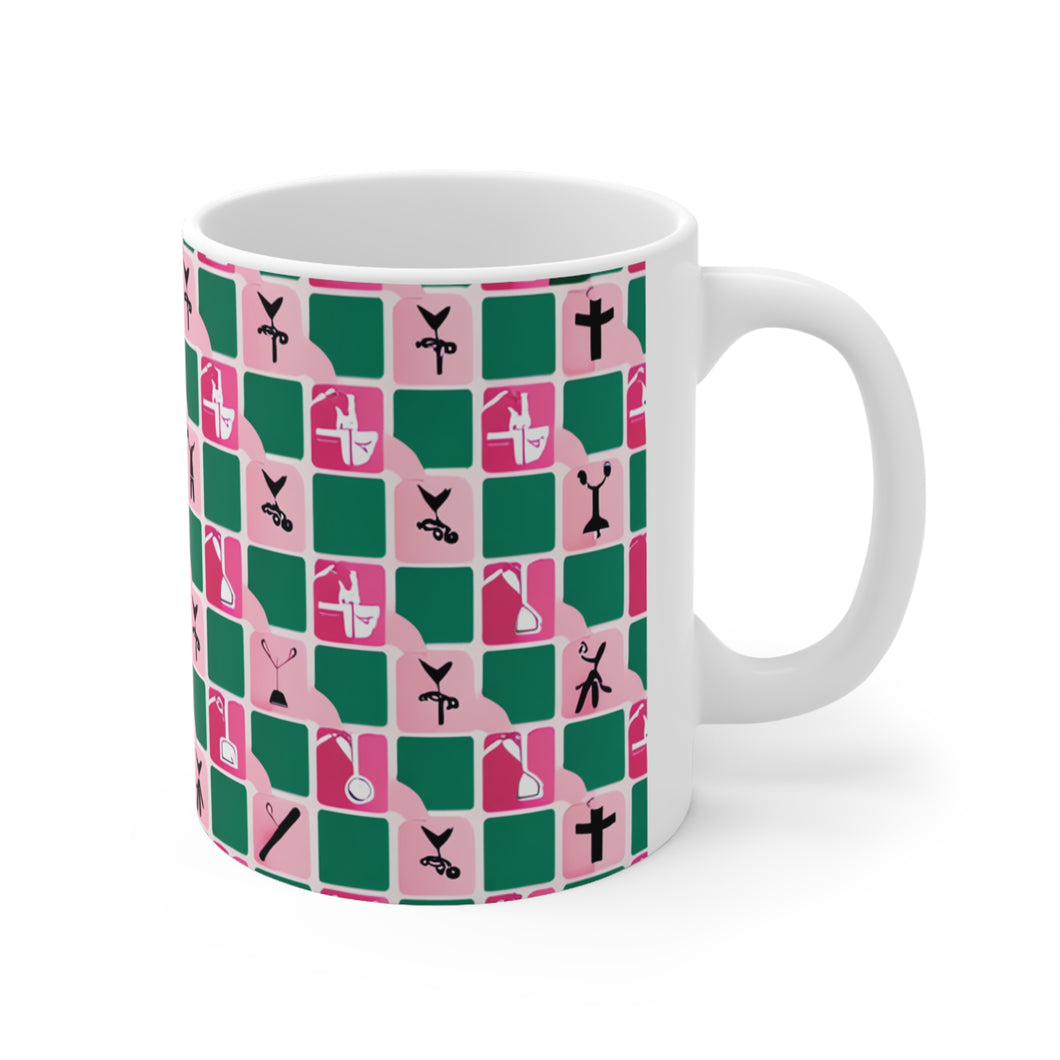 Professional Worker Pink Doctor and Nurse #6 Ceramic 11oz Mug AI-Generated Artwork