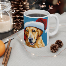 Load image into Gallery viewer, Fancy Golden Retriever #11 Christmas Vibes Ceramic Mug 11oz Design Mirrored Images
