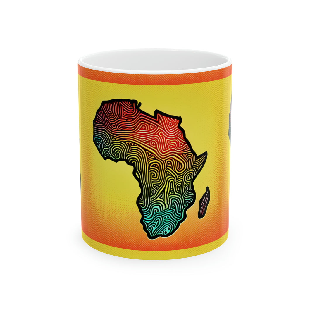 Colors of Africa Continent Map #6 AI 11oz Coffee Mug