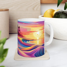 Load image into Gallery viewer, Pastel Sea-life Sunset #20 Ceramic Mug 11oz mug AI-Generated Artwork
