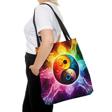 Load image into Gallery viewer, Ying Infinite Beauty Electricity Fusion of Colors #6 Tote Bag AI Artwork 100% Polyester
