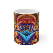Load image into Gallery viewer, Tye Dye Swirls &amp; Ripples #3 Ceramic 11oz AI Decorative Mug
