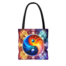 Load image into Gallery viewer, Ying Infinite Beauty Fire Fusion of Colors #1 Tote Bag AI Artwork 100% Polyester
