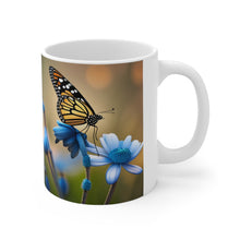 Load image into Gallery viewer, December Blue Topaz Birth Month Colors Fairies &amp; Butterflies #1 Mug 11oz mug AI-Generated Artwork
