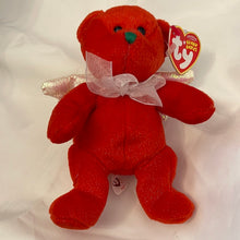 Load image into Gallery viewer, Ty Beanie Baby Hark Red Angel Teddy Angel Wings Christmas Bear
