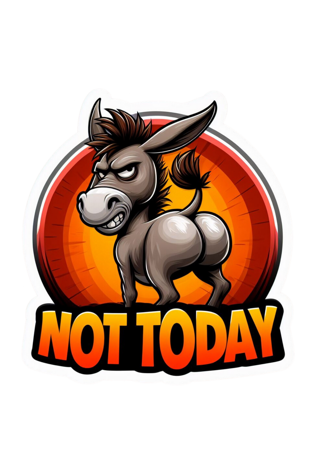 Angry Stubborn Mule Animal Not Today 3