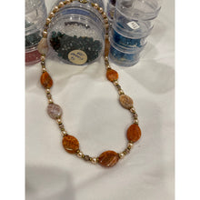 Load image into Gallery viewer, Fire Agate Stones &amp; Crystals - Handcrafted Crystal Beaded 19.5" Necklace
