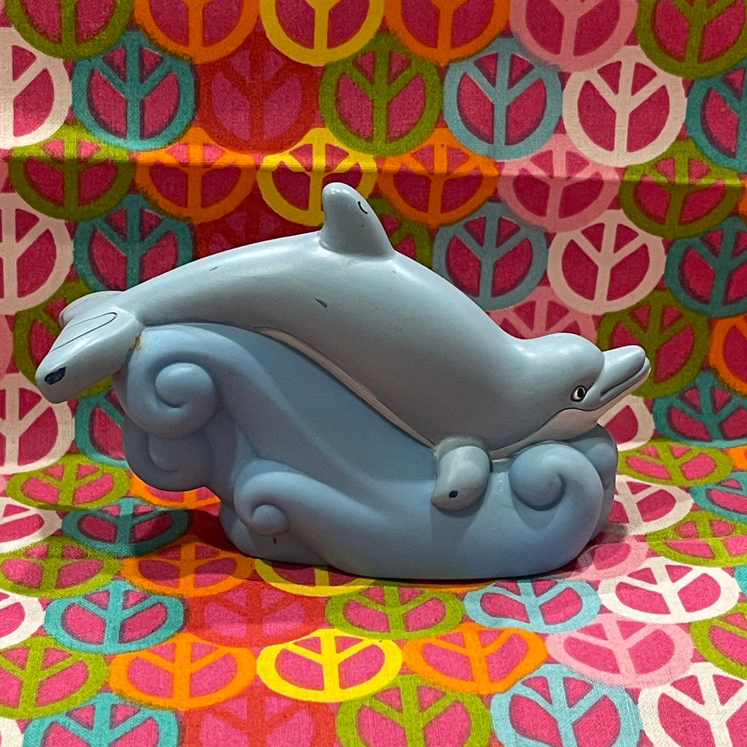 Mattel 2008 Powder blue Dolphin Catching a Wave #N1315