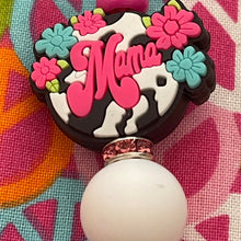 Load image into Gallery viewer, Pink and black mama beaded Custom Handmade Beaded Pen
