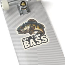 Load image into Gallery viewer, Bet Your Bass Fish Vinyl Stickers, Laptop, Gear, Outdoor Sports Fishing #2
