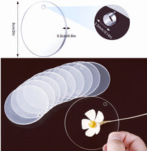 Load image into Gallery viewer, 100 Pcs Round Acrylic Keychain Blanks 2Inch Circle Acrylic Blanks with Hole,Clear Acrylic Discs Circles Bulk for Keychains Ornament Painting and Vinyl Crafts Projects
