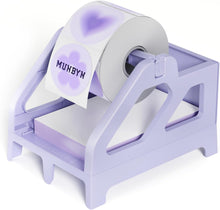 Load image into Gallery viewer, MUNBYN Label Holder for Rolls and Fan-Fold Labels, Thermal Sticker Roll Holder for Desktop Thermal Printer Shipping Supplies Industrial Paper, Purple
