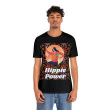Load image into Gallery viewer, 60&#39;s Flower Child Hippie Power Floral Bella Canvas Unisex Jersey Short Sleeve T-Shirt
