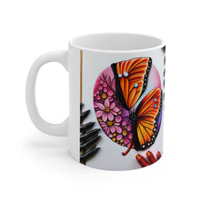 Load image into Gallery viewer, Colorful Monarch Butterflies #6 Mug 11oz mug AI-Generated Artwork
