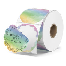 Load image into Gallery viewer, MUNBYN 2 Inch Thermal Label Stickers, Round Thermal Labels for Business, Packaging, Logo Design, 500 Sheets/1 Roll

