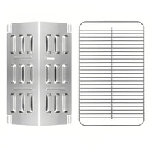 Load image into Gallery viewer, Grill Grates Replacement Part for Weber Go-Anywhere 121020, 1141001, 80631, 9201, BBQ Accessories for Weber Gas and Charcoal Go-Anywhere Grill, Stainless Steel Cooking Grid and Grill Flavorizer Bar
