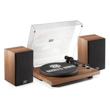 Load image into Gallery viewer, ANGELS HORN Vinyl Record Player, Hi-Fi System Bluetooth Turntable Players with Stereo Bookshelf Speakers, Built-in Phono Preamp, Belt Drive 2-Speed, Adjustable Counterweight, AT-3600L
