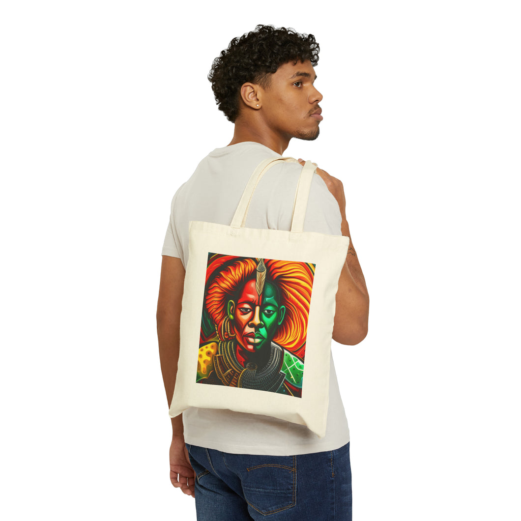 Colors of Africa Warrior King #12 100% Cotton Canvas Tote Bag 15