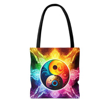 Load image into Gallery viewer, Ying Infinite Beauty Electricity Fusion of Colors #6 Tote Bag AI Artwork 100% Polyester
