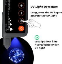Load image into Gallery viewer, Rechargeable Diamond Tester, High Accuracy Diamond Tester Pen with UV Light,Jewelry Gem Tester Pen,with 365nm UV Light,Portable Gem Checker for Novice &amp; Experts (Rechargeable Diamond Tester)
