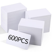 Load image into Gallery viewer, 600 Pack Blank PVC ID Cards 30 Mil White Plastic Card for Photo ID Badge Printers Personal Use Direct Printing Compatible for Customized Designs
