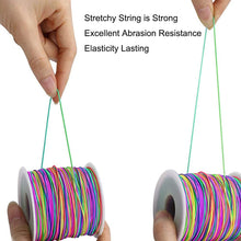 Load image into Gallery viewer, Elastic String for Bracelets, 1mm x 330 Feet Sturdy Rainbow Elastic Cord for Jewelry Making, Necklaces, Beading and Crafts

