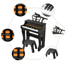 Load image into Gallery viewer, Meideh Piano Keyboard for Kids 3-6 - 37 Keys Electric Musical Keyboard with Microphone, Stand &amp; Stool, Kids Learning Piano Toys for Beginners 3 4 5 6 Years Old Girls Boys Birthday Gift
