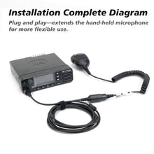 Load image into Gallery viewer, Gabil 10 Pin Microphone Extension Cable for Motorola DGM 4100 DGM 6100 DM 3400 Waterproof Heavy Duty Mic Extension Cable 11.4 inch
