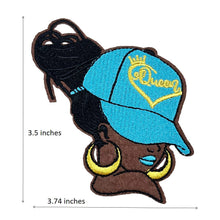 Load image into Gallery viewer, Black Queen Black Girl Magic Embroidered Iron on Golden Patches, 3 Pack
