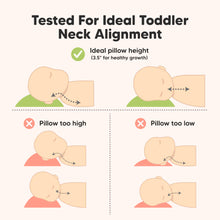 Load image into Gallery viewer, KeaBabies Toddler Pillow with Pillowcase – 13x18 Soft, Breathable Organic Cotton Muslin Kids Pillow for Sleeping, Travel, Preschool Nap, Small Bed, Toddler Age 2 Year Old to 5 (Flutter)
